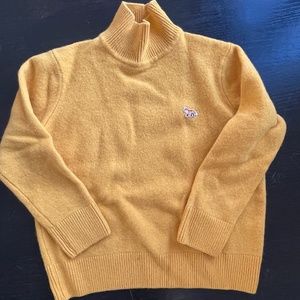 Maison Kitsuné Profile Fox Patch Mock Neck Lambswool Sweater